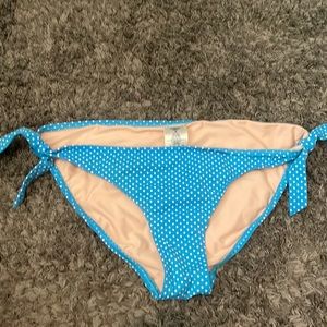 Lands end, blue white polkadot, medium 1012 bikini bottom